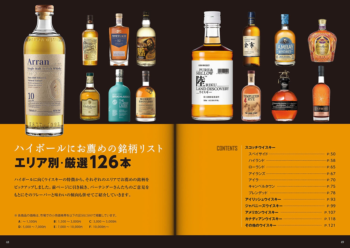 【新品】ウイスキーハイボール大全 至極のレシピとおすすめボトル126本を掲載 定価2,200円